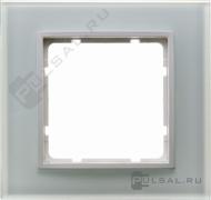 Рамкa
B.7,  1 пост,   цвет - белый,  белый матовый,  стекло