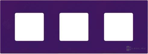 Рамка-декорSimon 27 play, 3 поста, цвет - синий artic, пластмасса