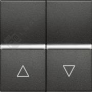 ABB NIE Zenit Антрацит Выключатель Жалюзийный без фиксации 2 мод