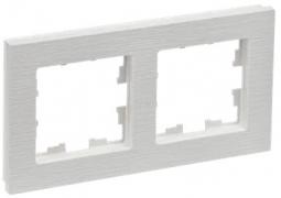 IEK Brite Base Белый Рифленый Рамка 2-ая