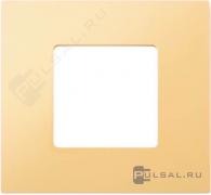 Рамка-декорSimon 27 play, 1 пост, цвет - кремовый, пластмасса