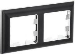 IEK Brite DECOR Черный/Хром 3D-форма Рамка 2-ая