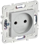 IEK Skandy Серебряный Розетка б/з, винтовой зажим