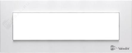Рамка (итальянский стандарт)
Zenit,  7 модулей,   цвет - белый,  пластмасса