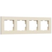 Рамка
Slab,  4 поста,   цвет - айвори матовый,  пластмасса