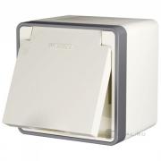 Розетка
Gallant,  со шторками,  с крышкой,  с заземлением,  одинарная,  винтовые клеммы,   цвет - слоновая кость