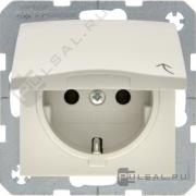Розетка
S.1,  без шторок,  с крышкой,  с заземлением,  одинарная,  безвинтовые клеммы,   цвет - бежевый глянцевый