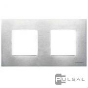 Рамка
Zenit,  2 поста,   цвет - стальной,  металл