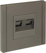 IEK Fortepiano Сталь Розетка 2-ая Телефон + Компьютер (RJ11 + RJ45)