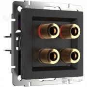 Розетка акустическая
Alumax,  Split,  Slab,  Senso,  Baguette,  Acrylic,  Platinum,  Elite,  Snabb,  Stream,  Flock,  Stark,  Fiore,  Favorit,  Diamant,  Aluminium,  Antik,  Metallic,  2 пары,   цвет - черный