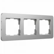 Рамкa
Platinum,  3 поста,   цвет - алюминий,  металл