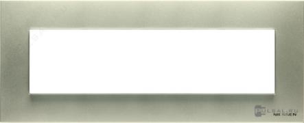 Рамка (итальянский стандарт)
Zenit,  7 модулей,   цвет - шампань,  пластмасса