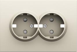 Donel S08 Слоновая Кость Накладка Розетки 2-ая c/з со шторками