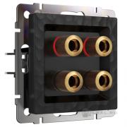 Розетка акустическая
Hammer,  2 пары,   цвет - черный