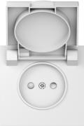Donel S08 Матовый Белый Накладка Розетки б/з со шторками с крышкой IP44