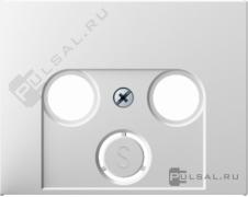 Накладка
K.1,  телевизионная (TV),  спутниковая (SAT),  радио (R),  двойная,  тройная,   цвет - белый глянцевый