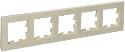 IEK Brite Base Бежевый Рифленый Рамка 5-ая