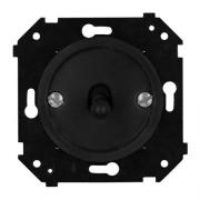 Bironi Шедель Бриз Черный матовый Тумблерный Выключатель 1-клавишный кнопочный с Н.О. контактом (скрытый монтаж)