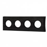 Bironi Шедель Дерево Угольно-черный Форма квадрата Рамка 4-ая на бревно диаметр 200 мм (скрытый монтаж)