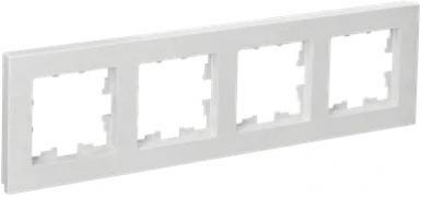 IEK Brite Base Белый Рифленый Рамка 4-ая