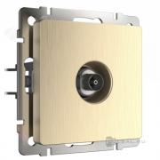 Розетка оконечная
Alumax,  Split,  Slab,  Senso,  Baguette,  Acrylic,  Platinum,  Elite,  Snabb,  Stream,  Flock,  Stark,  Fiore,  Favorit,  Diamant,  Aluminium,  Antik,  Metallic,  телевизионная (TV),  одинарная,   цвет - шампань рифленый