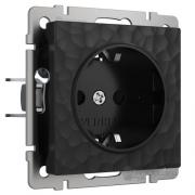 Розетка
Hammer,  со шторками,  с заземлением,  одинарная,  винтовые клеммы,   цвет - черный