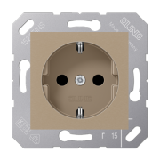 Jung CD 500 Золотая бронза Розетка с/з для установки под откидную крышку CD 500