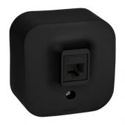 Legrand Quteo Матовый черный Розетка Компьютерная 1-ая RJ45 Cat.5e (UTP)