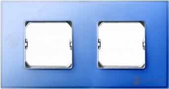 РамкаSimon 27 neos, 2 поста, цвет - бирюзовый, пластмасса