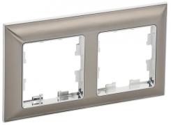 IEK Brite DECOR Никель/Хром 3D-форма Рамка 2-ая