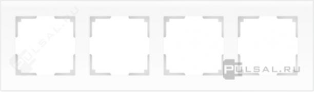 Рамкa
Favorit,  4 поста,   цвет - белый матовый,  стекло