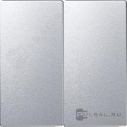 КлавишиSimon 82 Detail, двухклавишный, без подсветки, , цвет - алюминий