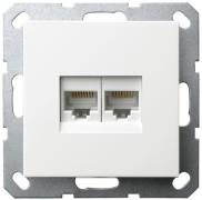Jasmart G Белый глянцевый Розетка Компьютерная 2-ая RJ45 Cat.5e (UTP)