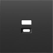 Накладка для розетки USB
S08,  USB type-C 5V,  USB type-A 5V,  двойная,   цвет - черный графит