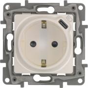 Legrand Etika Белый с/з + USB type-C, 7,5Вт (USB type-C 5V, 1,5A)