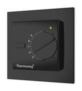 Thermo Thermoreg Черный Терморегулятор TI-200 Design 16А, датчик t° воздуха (встроенный), датчик t° пола (внешний)