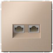 ArtGallery Песочный Розетка Компьютерная 2-ая RJ45 Cat.6a (FTP)