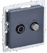 IEK Brite Base Маренго Розетка TV+SAT (телевизионная-TV, спутниковая-SAT)