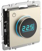 IEK Brite Base Шампань Регулятор теплого пола с датчиком 16A, 3500 Вт, датчик t° пола (внешний)