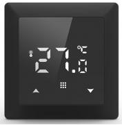 Donel Черное Стекло Регулятор теплого программируемый с Wi-Fi, 16 A 55*55 мм