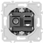 Механизм розетки TV c RJ45 cat5e
A07 NATURAL,  A07,  A07 WAVE,  S08,  телевизионная (TV),  одинарная