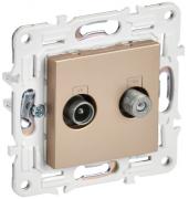 IEK Skandy Песчаный Розетка TV+SAT (телевизионная-TV, спутниковая-SAT)