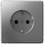 ArtGallery Сталь Розетка с/з  безвинтовые клеммы