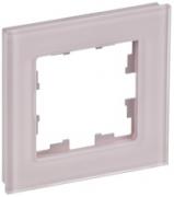 IEK Brite DECOR Розовый матовый стекло Рамка 1-ая