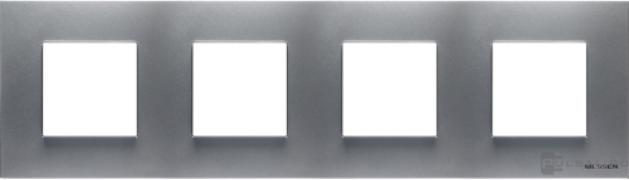 Рамка
Zenit,  4 поста,   цвет - серебряный,  пластмасса