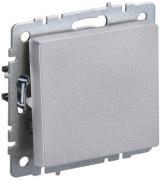 IEK Brite Base Алюминий Выключатель 1-кл кнопочный с Н.О. контактом