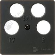Накладка
B.3,  B.7,  телевизионная (TV),  спутниковая (SAT),  радио (R),  четверная,   цвет - антрацит матовый