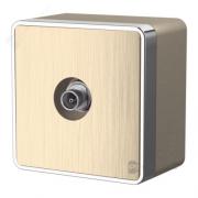 Розетка оконечная
Gallant,  телевизионная (TV),  одинарная,   цвет - шампань рифленый