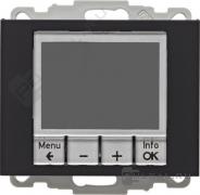 Терморегулятор 10А, НО-контакт, 230В
K.1,  клавишный,  датчик t° воздуха (встроенный),  с возможностю подключения датчика t° пола,  с таймером,   цвет - антрацит матовый