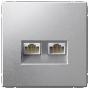 ArtGallery Алюминий Розетка Компьютерная 2-ая RJ45 Cat.6a (FTP)